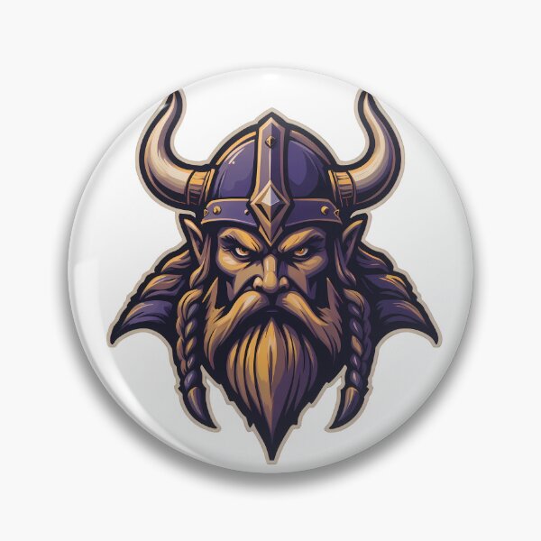 Item preview, Gold Viking Power Iconic Sports Helmets Mascots Design designed and sold by ART ATTACK ZONE.