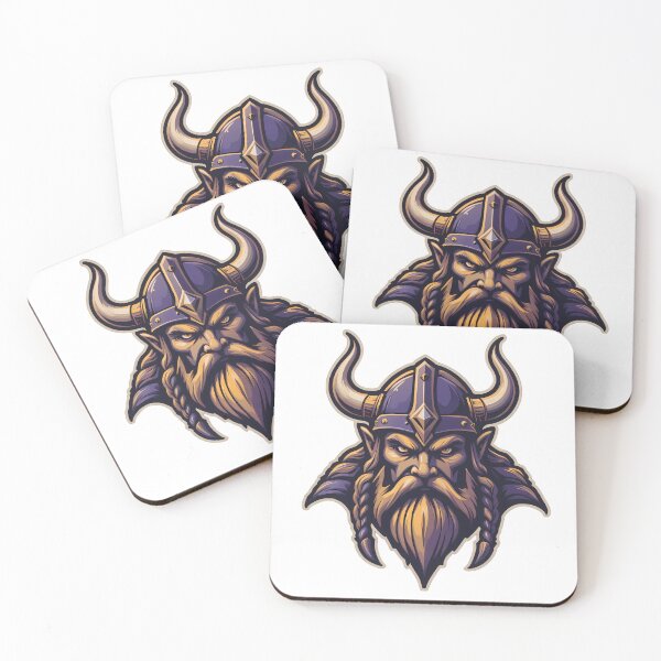 Item preview, Gold Viking Power Iconic Sports Helmets Mascots Design designed and sold by ART ATTACK ZONE.