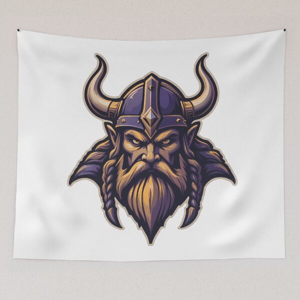 Item preview, Gold Viking Power Iconic Sports Helmets Mascots Design designed and sold by ART ATTACK ZONE.