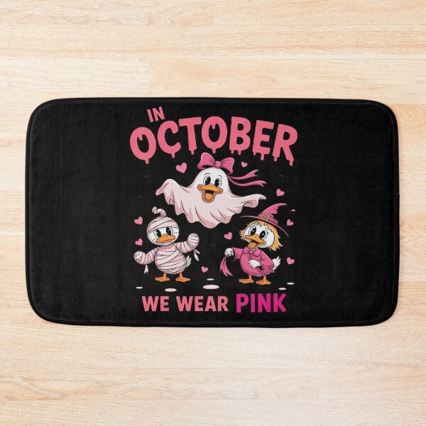 Item preview, in October We Wear Pink Ghost Goose Breast Cancer Awareness designed and sold by Slwankol.