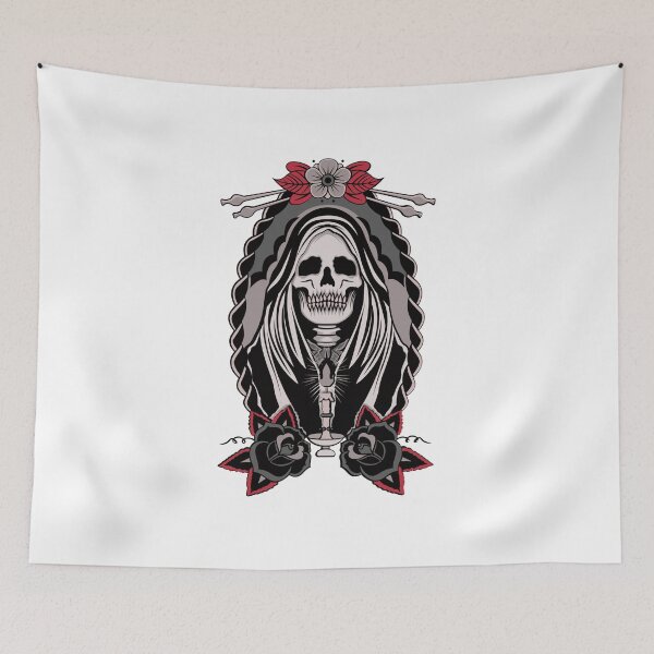 Item preview, Gothic Skull Saint Dark Illustration designed and sold by Horrify.