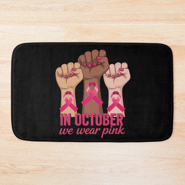 Item preview, in October We Wear Pink Raised Fists Breast Cancer Awareness designed and sold by Slwankol.
