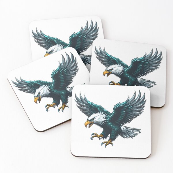 Item preview, Eagles Green Yellow Sports White Helmets Mascots Design designed and sold by ART ATTACK ZONE.