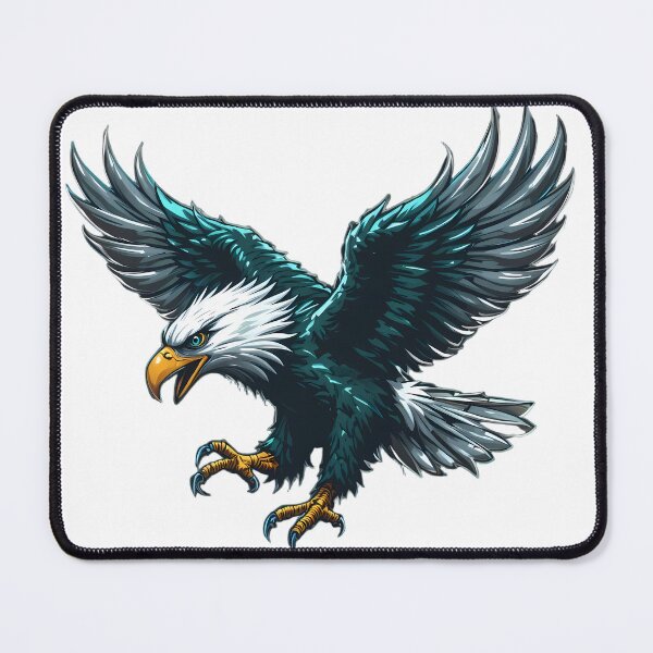 Item preview, Eagles Green Yellow Sports White Helmets Mascots Design designed and sold by ART ATTACK ZONE.