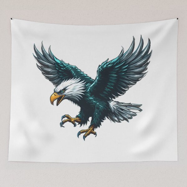 Item preview, Eagles Green Yellow Sports White Helmets Mascots Design designed and sold by ART ATTACK ZONE.