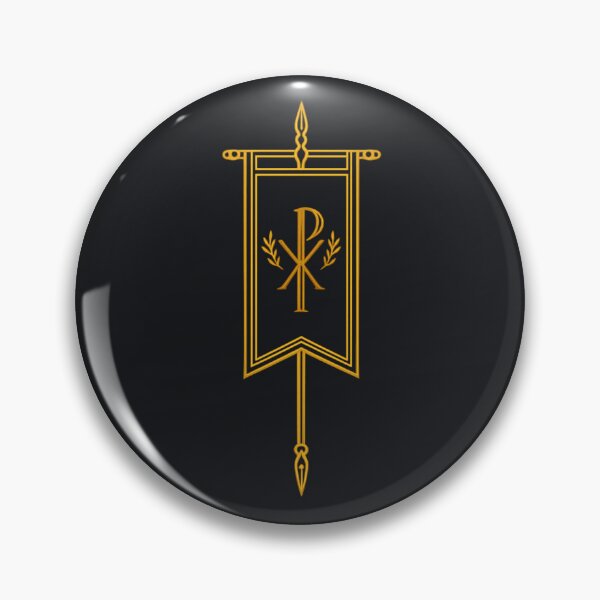 Item preview, Chi-Rho Vexillum — Minimal Roman Standard (Antique Gold) designed and sold by Sanctum Icons.