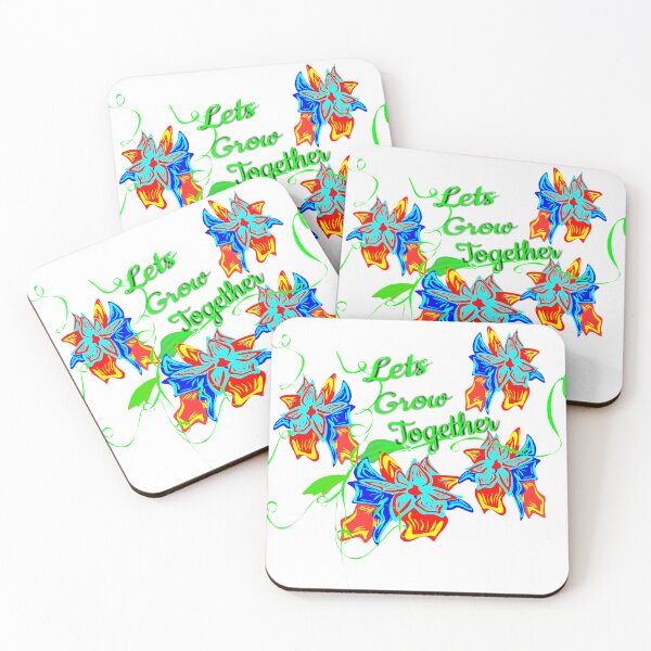 Item preview, bright flowers lets grow together text designed and sold by yungrichmerch.