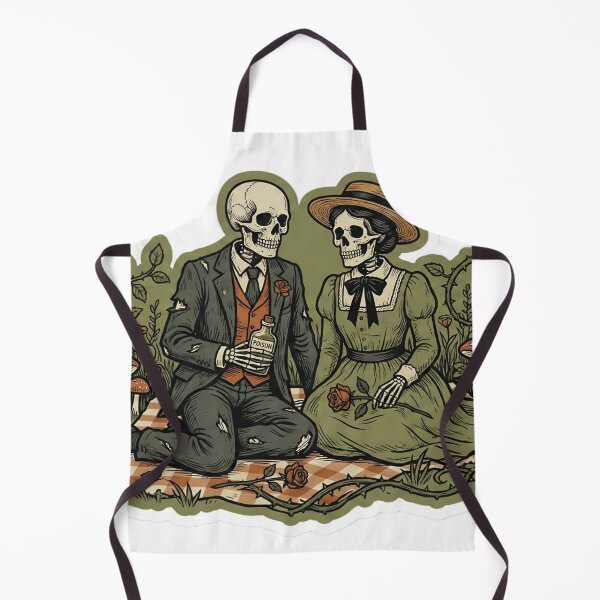 Item preview, Anti-Valentine Cottagegoth Skeleton Couple Picnic | Dark Cottagecore & Spooky Romantic Academia Aesthetic designed and sold by StickyGuys.