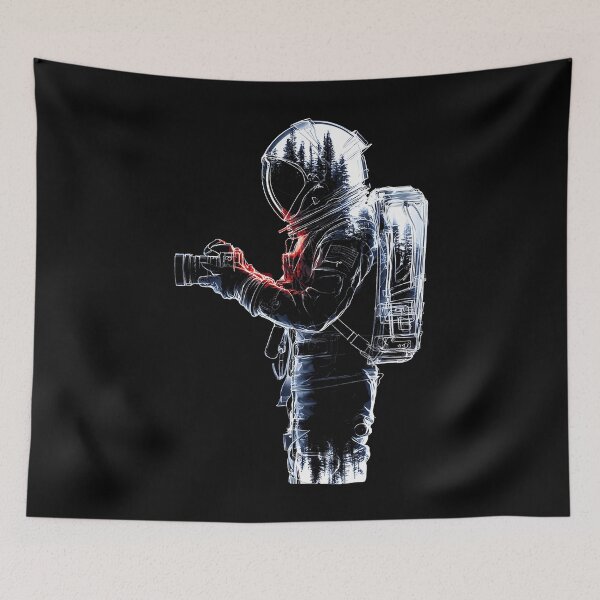 Item preview, Astronaut Holds Camera Motif Drawing Artwork Astronaut designed and sold by prabuniard.