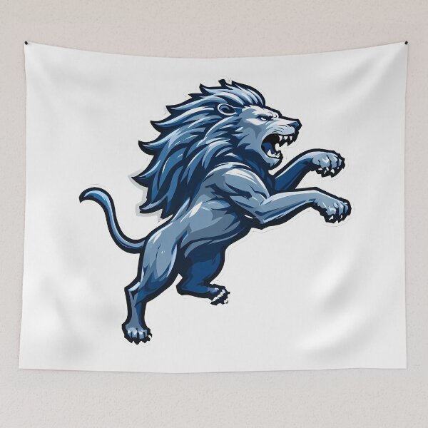 Item preview, Lions Blues Iconic Sports Helmets Mascots Design Lion designed and sold by ART ATTACK ZONE.