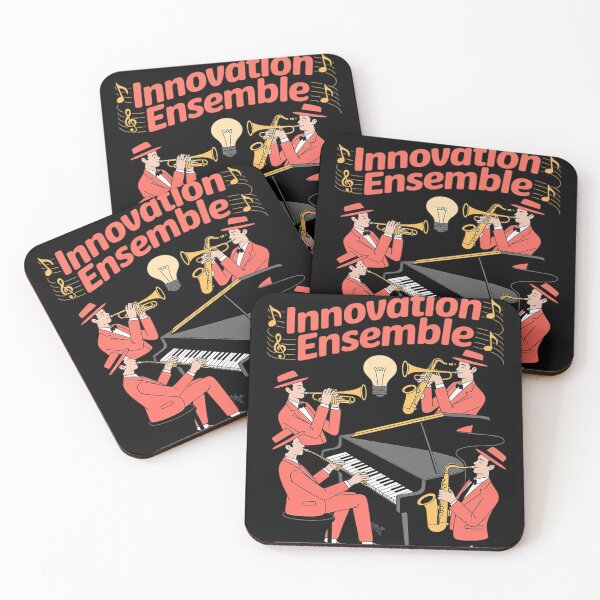 Item preview, Innovation Ensemble Burgundy Gold Jazz Band Print designed and sold by genkihikki.