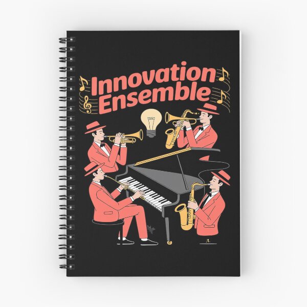 Item preview, Innovation Ensemble Burgundy Gold Jazz Band Print designed and sold by genkihikki.