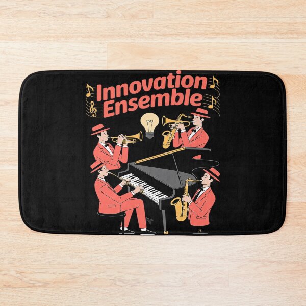 Item preview, Innovation Ensemble Burgundy Gold Jazz Band Print designed and sold by genkihikki.