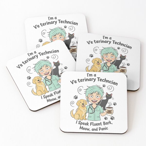 Item preview, I Speak Bark Meow Panic – Vet Tech Humor Tee designed and sold by Muzgle.