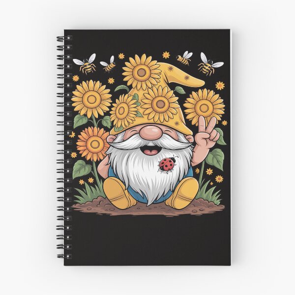 Item preview, Sunflower Gnome With Bee Hippie Gnome designed and sold by ForestMmost.