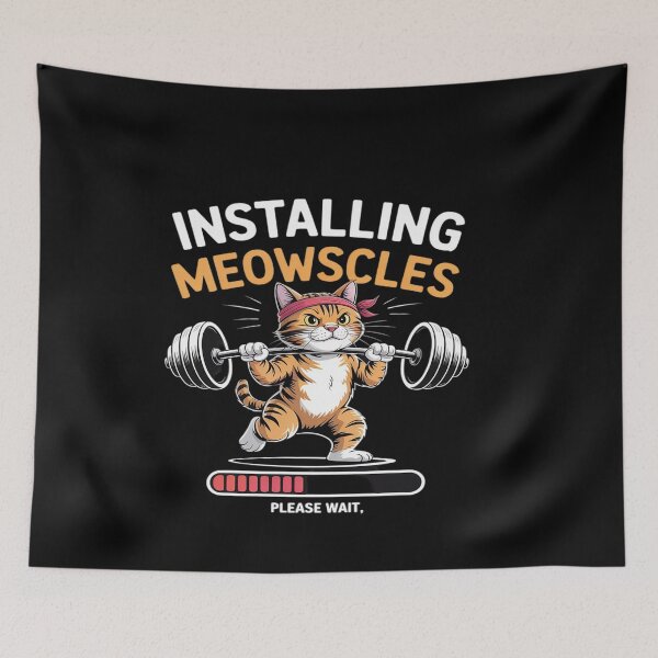 Item preview, Installing Meowscles Cat Workout Fitness Barbel designed and sold by genkihikki.