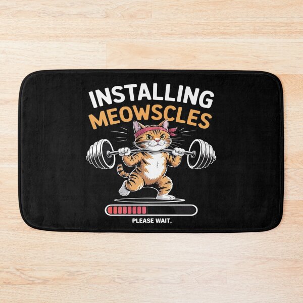 Item preview, Installing Meowscles Cat Workout Fitness Barbel designed and sold by genkihikki.