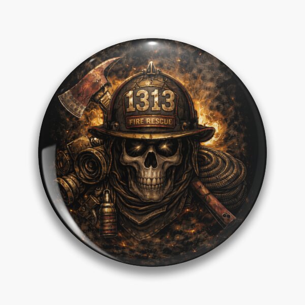Item preview, Cráneo del Cuerpo de Bomberos de SVT 1313 | Arte de homenaje a los bomberos de primera respuesta designed and sold by SEVERTREND APPAREL .