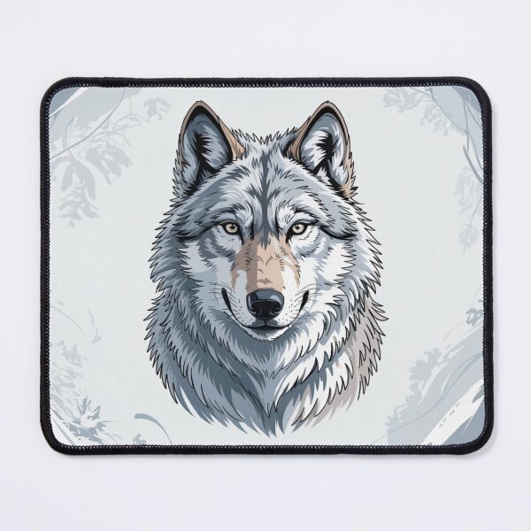 Item preview, Winter Wolf Portrait in Soft Nordic Tones designed and sold by SoftStyleStudio ⭐⭐⭐.
