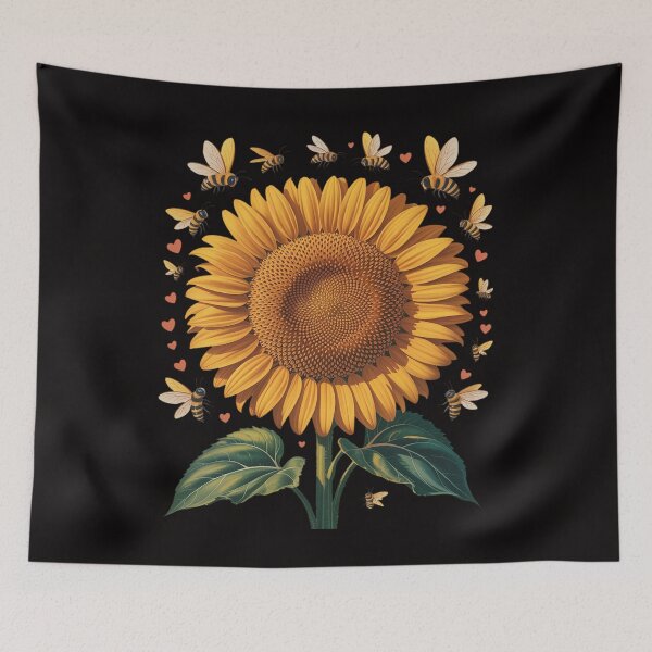 Item preview, Bee Sunflower Lover Bumblebee Honey Bees designed and sold by ForestMmost.