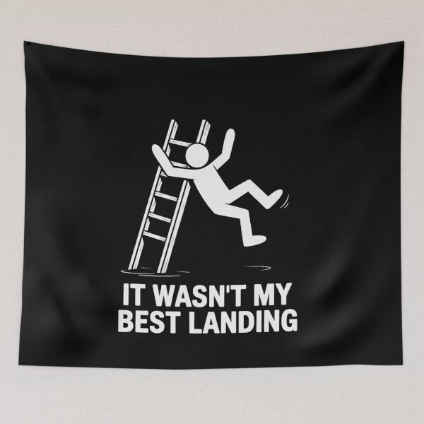Item preview, It Wasn't My Best Landing - Falling Off Ladder designed and sold by genkihikki.