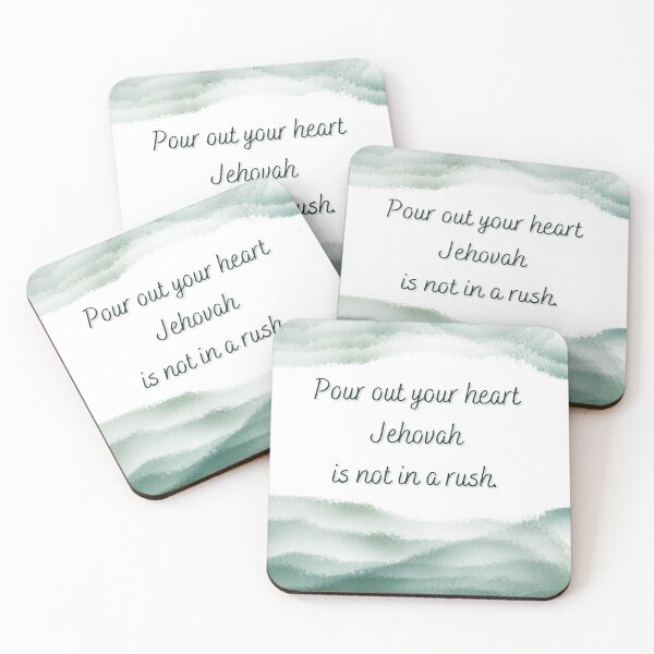 Item preview, Jehovah is near when you call on him - Ps 145:18 – Green Watercolor Leaves designed and sold by GiftableGems.