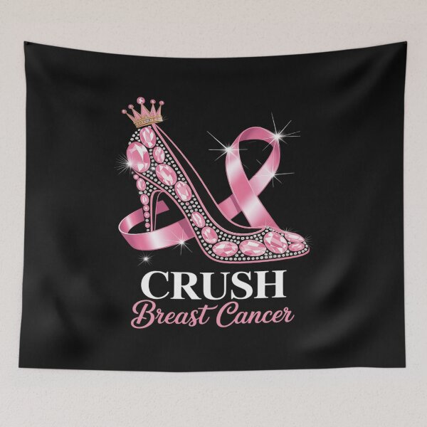 Item preview, Crush Breast Cancer Awareness High Heel Pink Ribbon designed and sold by TAYLOROUSDALE.