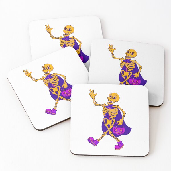Item preview, Halloween Skeleton Trick or Treat Illustration designed and sold by Horrify.
