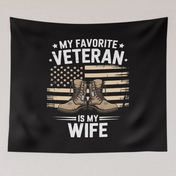 Item preview, Veterans Day Military US Flag Favorite Veteran Is My Wife designed and sold by portcrysral.