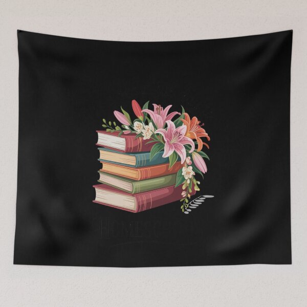Item preview, Its A Beautiful Day To Homeschool Books Flowers designed and sold by genkihikki.