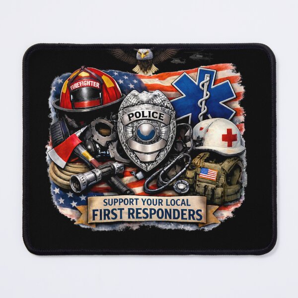 Item preview, SVT Support Your Local First Responders | Police Fire EMS Military Tribute Art designed and sold by SEVERTREND APPAREL .