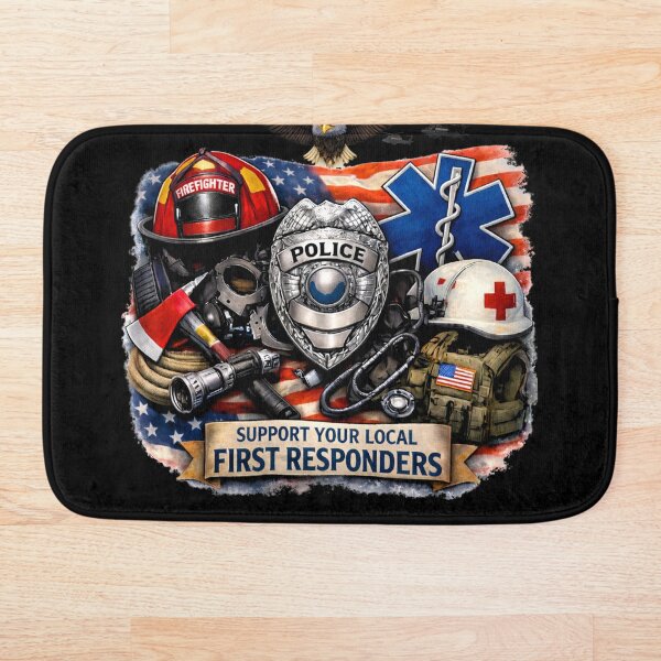 Item preview, SVT apoya a los servicios de emergencia locales | Arte de homenaje a la policía, bomberos, servicios médicos de emergencia y militares designed and sold by SEVERTREND APPAREL .
