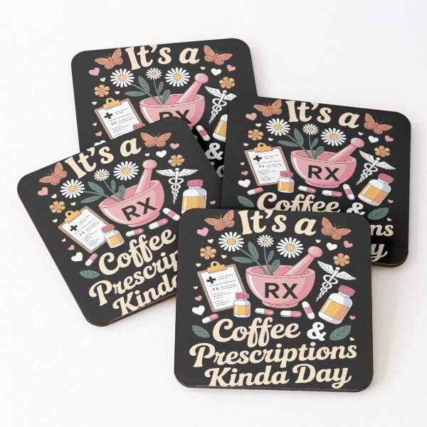 Item preview, It's A Coffee and Prescriptions Kinda Day Pharmacy Tech designed and sold by genkihikki.