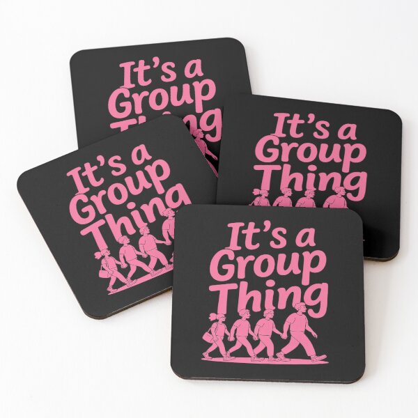 Item preview, Its A Group Thing Neon Pink Team Spirit Graphic designed and sold by ProudForFunny.