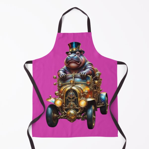 Artikelvorschau, Hübsches Steampunk-Nilpferd entworfen und verkauft von Whimsical Art by Angela.