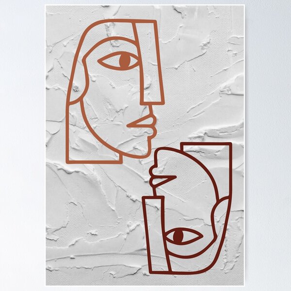 Item preview, Minimalist abstract faces designed and sold by byafrilaence.