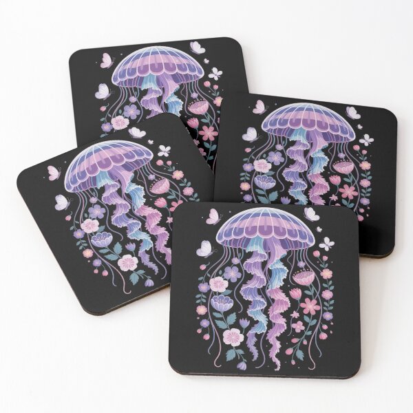 Item preview, Jellyfish Flowers Vintage Floral Scuba Diving Surf designed and sold by ProudForFunny.