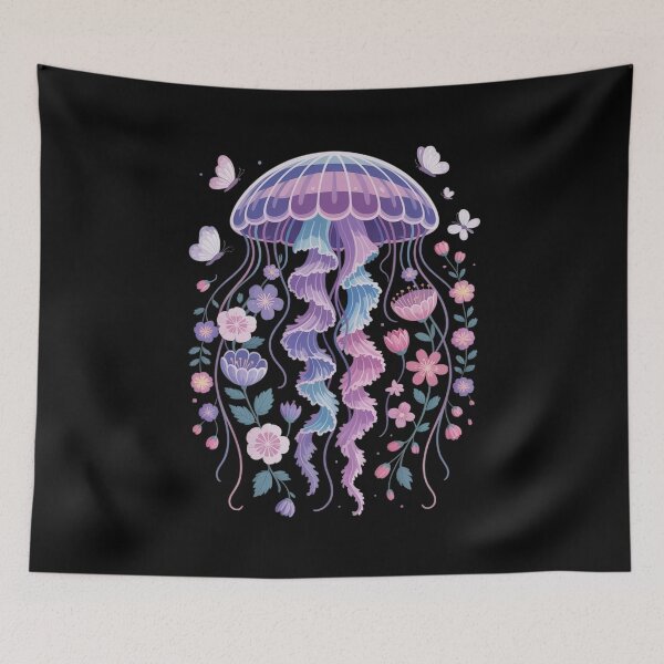 Item preview, Jellyfish Flowers Vintage Floral Scuba Diving Surf designed and sold by ProudForFunny.