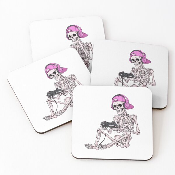Item preview, Gamer Skeleton Playing Video Games designed and sold by Horrify.