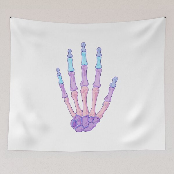 Item preview, Colorful Skeleton Hand X-Ray Art designed and sold by Horrify.