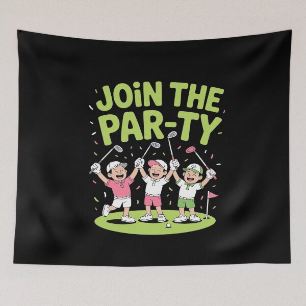 Item preview, Join The Par-ty Neon Golf Pun Party Graphic designed and sold by ProudForFunny.
