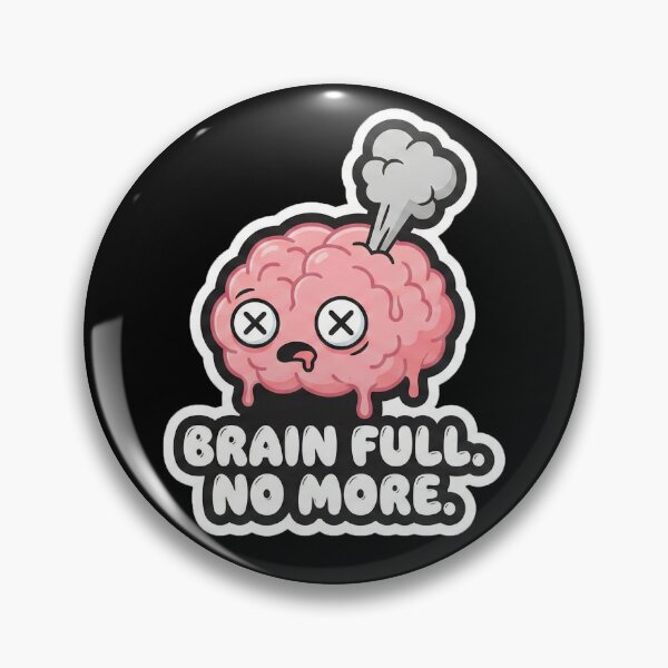 Item preview, Brain Full No More - Melting Pink Brain Sticker designed and sold by Sassy Cult.