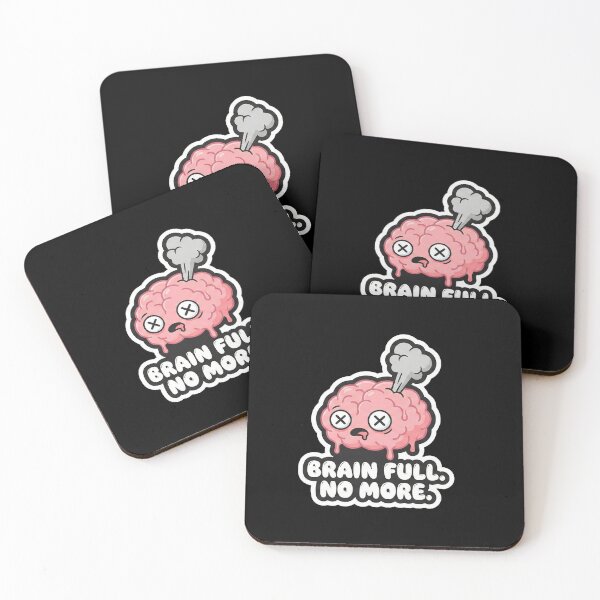 Item preview, Brain Full No More - Melting Pink Brain Sticker designed and sold by Sassy Cult.