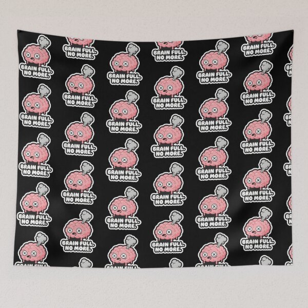 Item preview, Brain Full No More - Melting Pink Brain Sticker designed and sold by Sassy Cult.