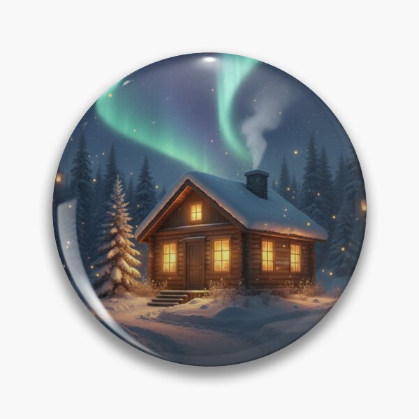 Item preview, Cozy winter landscape magical art designed and sold by RedOrBlueIts4U.