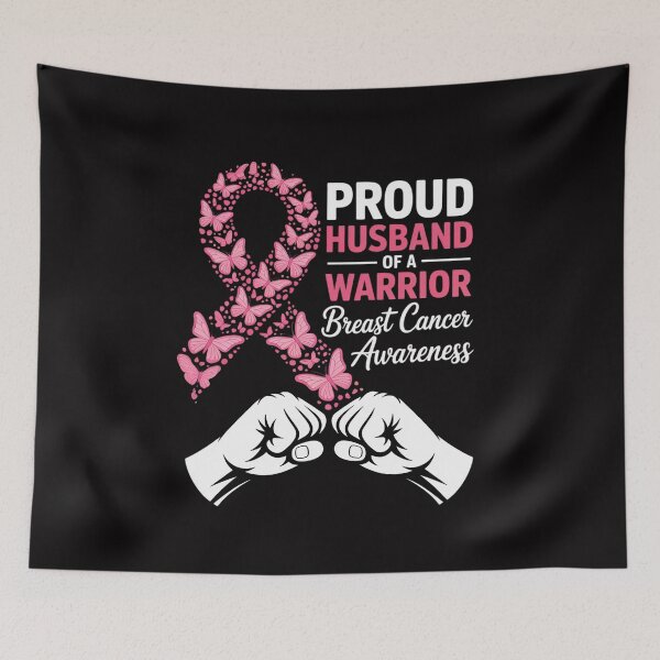 Item preview, Proud husband of a warrior Wife Breast cancer awareness designed and sold by berniceschm.