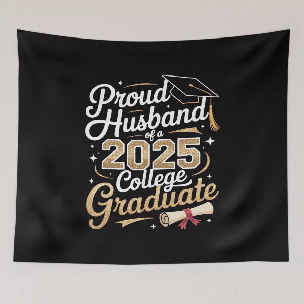 Item preview, Proud Husband Of 2025 Graduate College Graduation Party designed and sold by berniceschm.