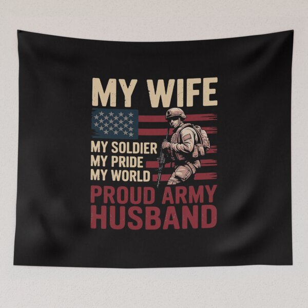 Item preview, My Wife My Soldier Hero - Proud Army Husband Military Spouse designed and sold by berniceschm.