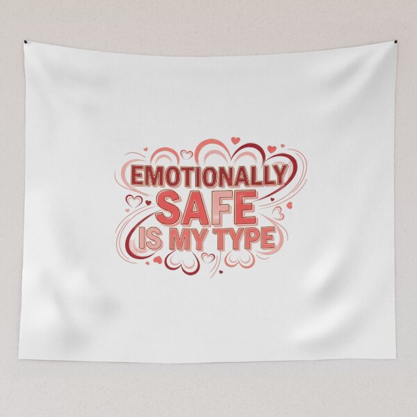 Item preview, Emotionally Safe Is My Type- Gen Z Aesthetic Love Quote. Modern Valentine & Healing Vibes Tee designed and sold by Aarvya Fashion Club ( A.F.C ).