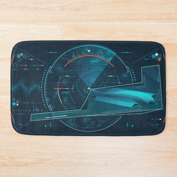 Item preview, modern warfare technology or aerospace engineering, graphic of military aircraft with stealth technology and futuristic radar interface designed and sold by NiamLab.